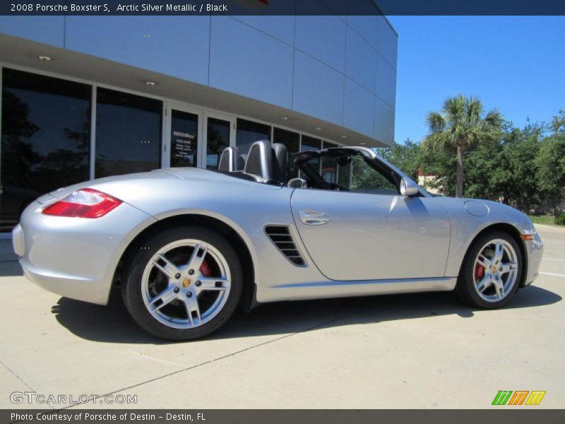 Arctic Silver Metallic / Black 2008 Porsche Boxster S