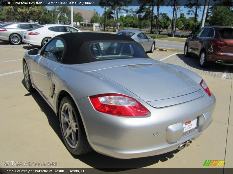 Arctic Silver Metallic / Black 2008 Porsche Boxster S