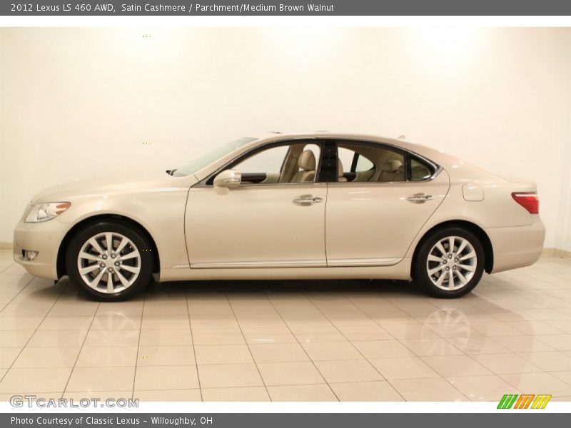 Satin Cashmere / Parchment/Medium Brown Walnut 2012 Lexus LS 460 AWD