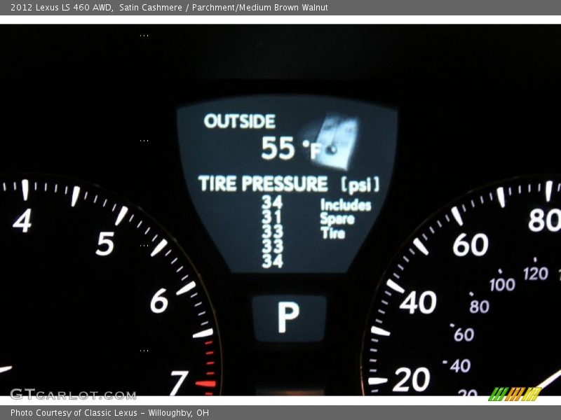 Satin Cashmere / Parchment/Medium Brown Walnut 2012 Lexus LS 460 AWD