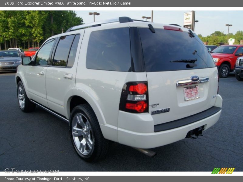 White Sand Tri-Coat Metallic / Camel 2009 Ford Explorer Limited AWD