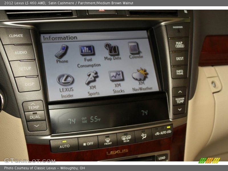 Satin Cashmere / Parchment/Medium Brown Walnut 2012 Lexus LS 460 AWD