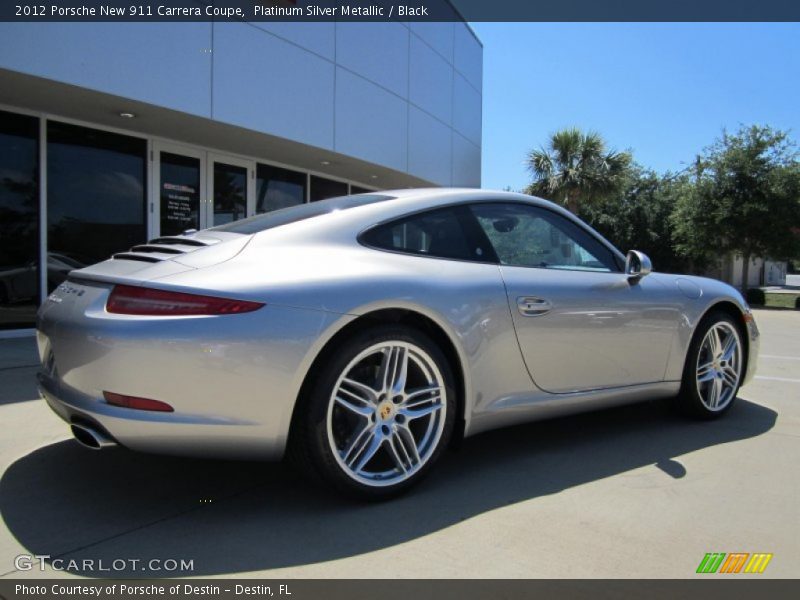 Platinum Silver Metallic / Black 2012 Porsche New 911 Carrera Coupe