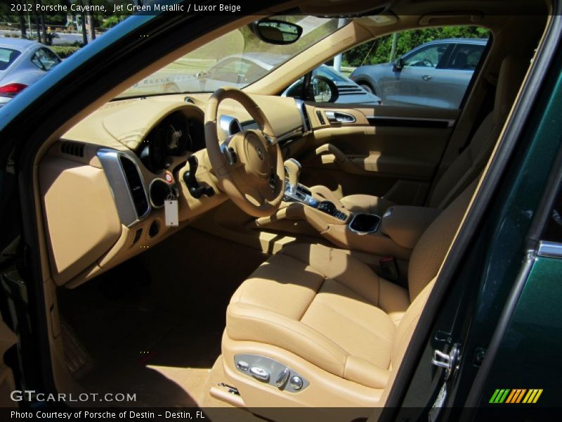 Jet Green Metallic / Luxor Beige 2012 Porsche Cayenne