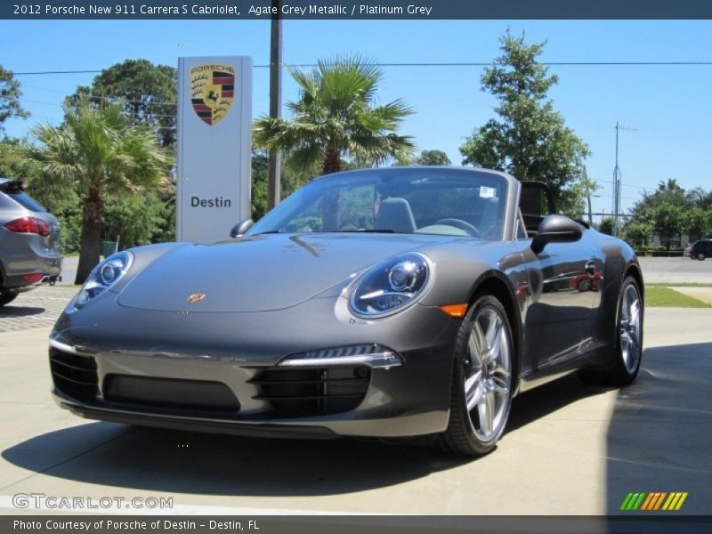 Agate Grey Metallic / Platinum Grey 2012 Porsche New 911 Carrera S Cabriolet