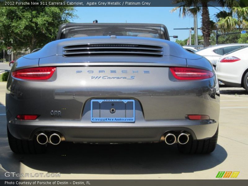 Agate Grey Metallic / Platinum Grey 2012 Porsche New 911 Carrera S Cabriolet