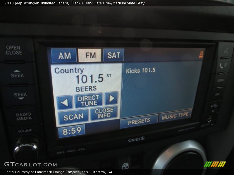 Black / Dark Slate Gray/Medium Slate Gray 2010 Jeep Wrangler Unlimited Sahara