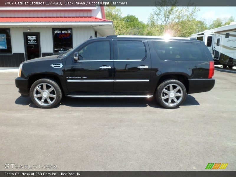 Black Raven / Cocoa/Light Cashmere 2007 Cadillac Escalade ESV AWD