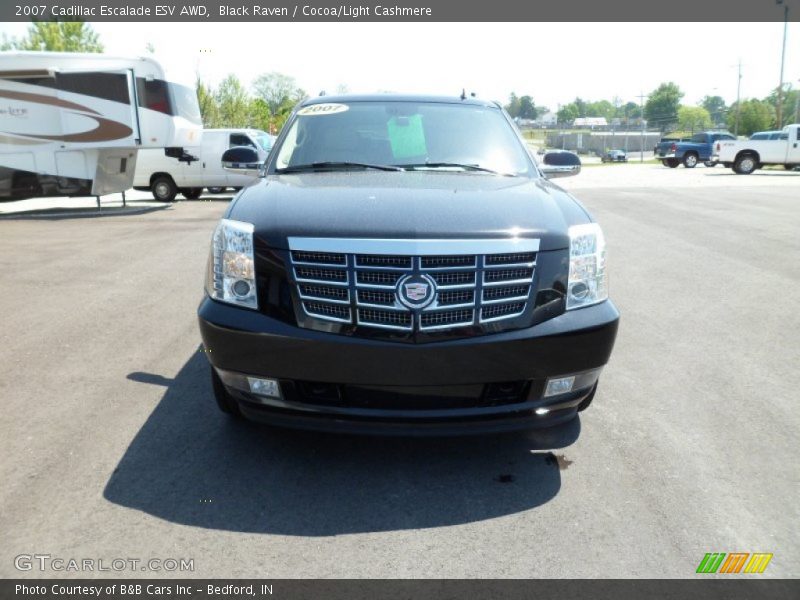 Black Raven / Cocoa/Light Cashmere 2007 Cadillac Escalade ESV AWD