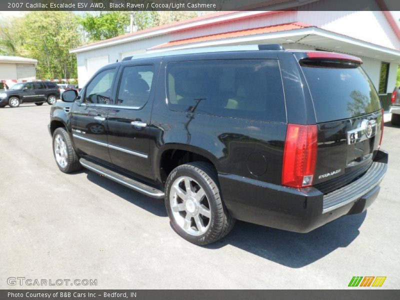 Black Raven / Cocoa/Light Cashmere 2007 Cadillac Escalade ESV AWD