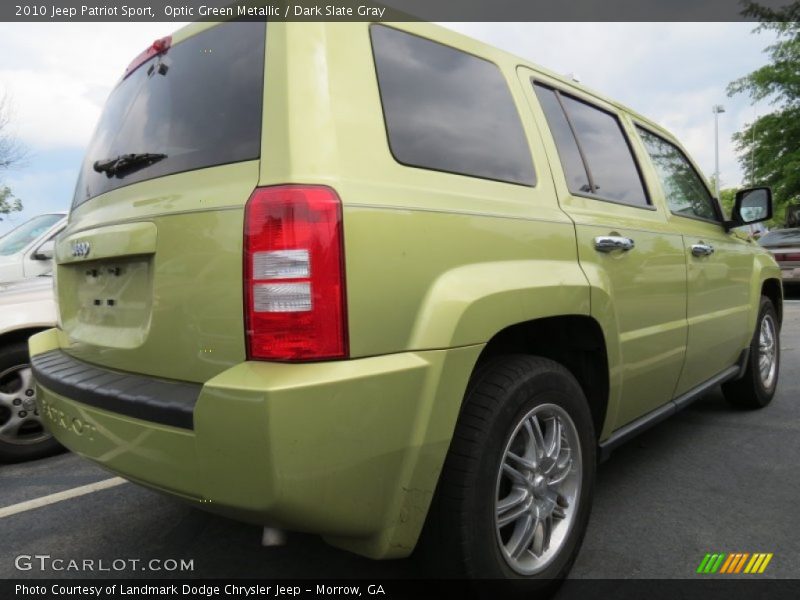 Optic Green Metallic / Dark Slate Gray 2010 Jeep Patriot Sport