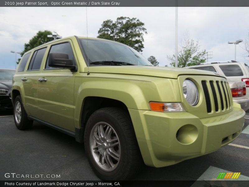 Optic Green Metallic / Dark Slate Gray 2010 Jeep Patriot Sport