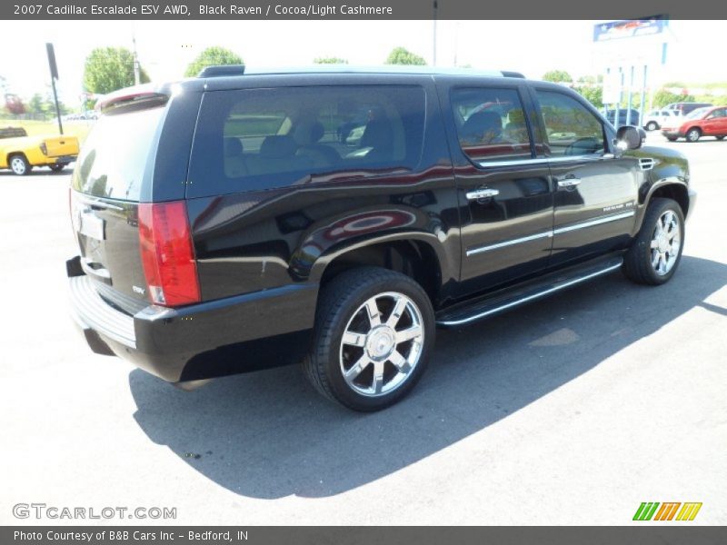 Black Raven / Cocoa/Light Cashmere 2007 Cadillac Escalade ESV AWD