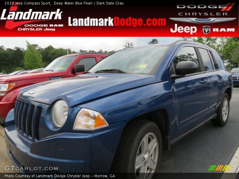 Deep Water Blue Pearl / Dark Slate Gray 2010 Jeep Compass Sport