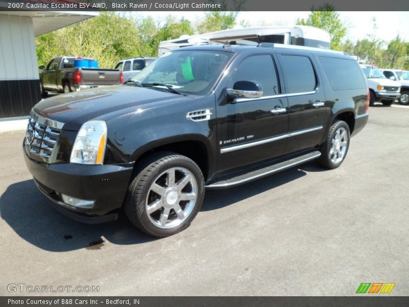 Black Raven / Cocoa/Light Cashmere 2007 Cadillac Escalade ESV AWD