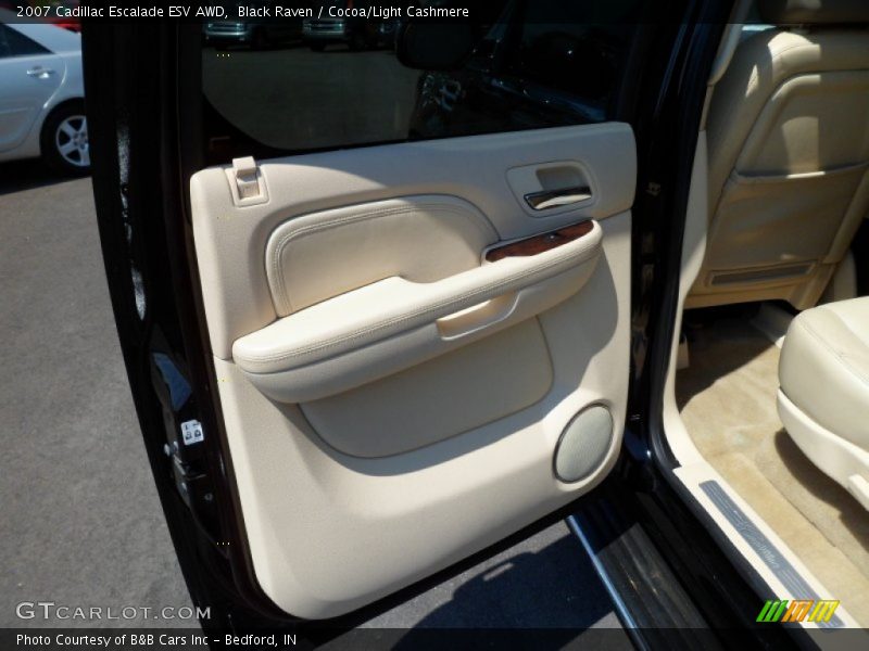 Black Raven / Cocoa/Light Cashmere 2007 Cadillac Escalade ESV AWD