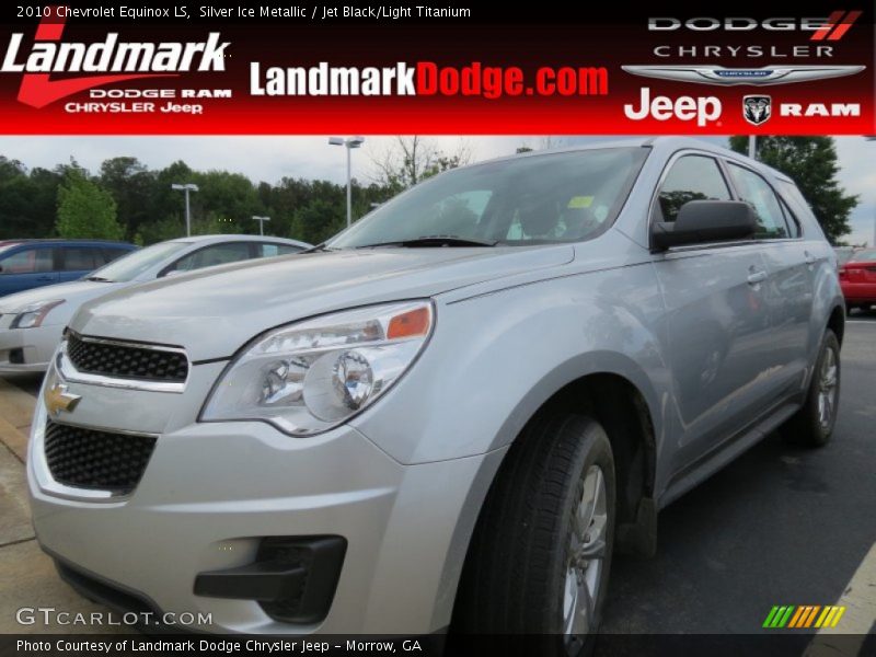 Silver Ice Metallic / Jet Black/Light Titanium 2010 Chevrolet Equinox LS