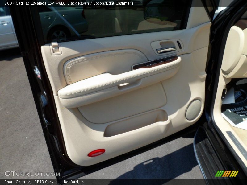 Black Raven / Cocoa/Light Cashmere 2007 Cadillac Escalade ESV AWD
