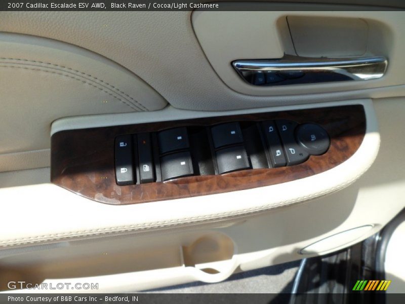 Black Raven / Cocoa/Light Cashmere 2007 Cadillac Escalade ESV AWD