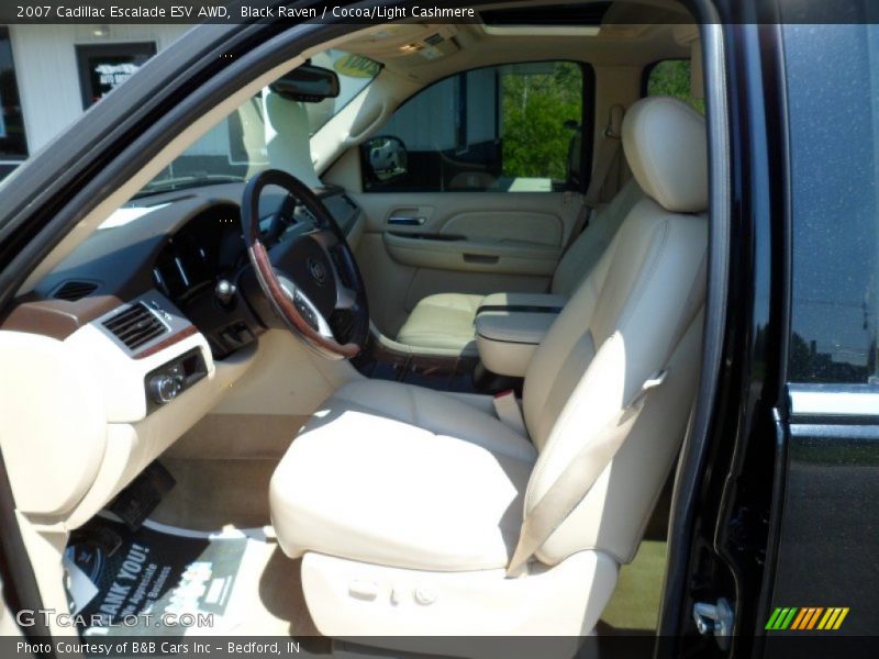 Black Raven / Cocoa/Light Cashmere 2007 Cadillac Escalade ESV AWD