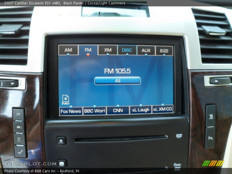 Black Raven / Cocoa/Light Cashmere 2007 Cadillac Escalade ESV AWD