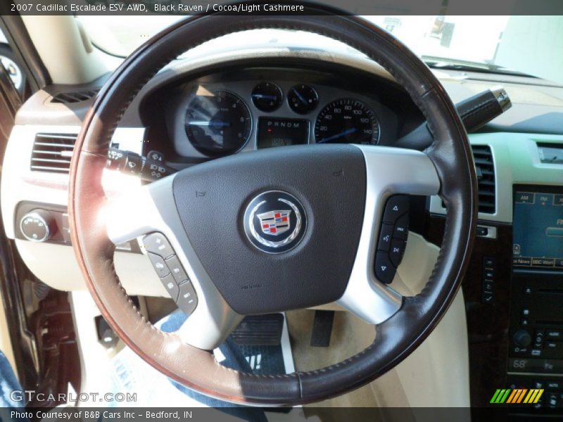 Black Raven / Cocoa/Light Cashmere 2007 Cadillac Escalade ESV AWD