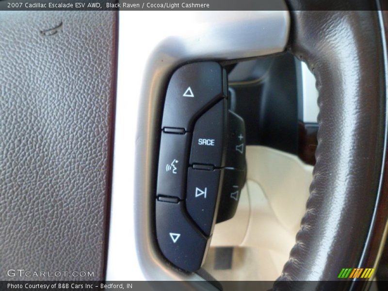 Black Raven / Cocoa/Light Cashmere 2007 Cadillac Escalade ESV AWD