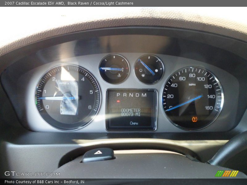 Black Raven / Cocoa/Light Cashmere 2007 Cadillac Escalade ESV AWD