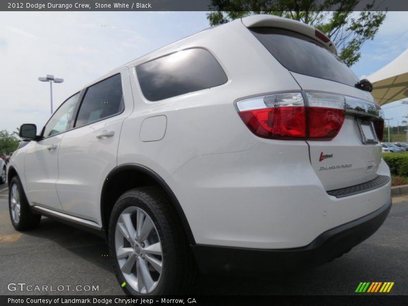Stone White / Black 2012 Dodge Durango Crew