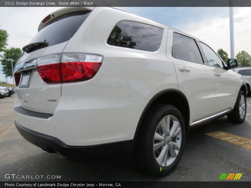 Stone White / Black 2012 Dodge Durango Crew