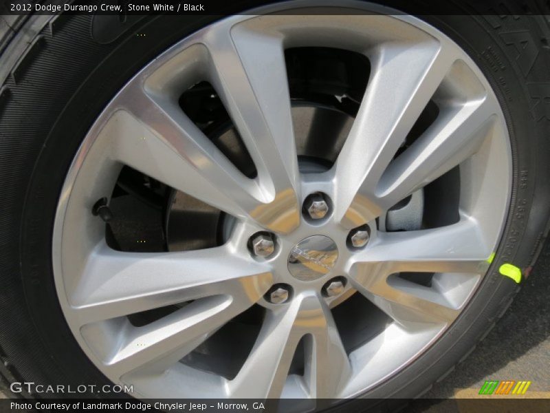 Stone White / Black 2012 Dodge Durango Crew