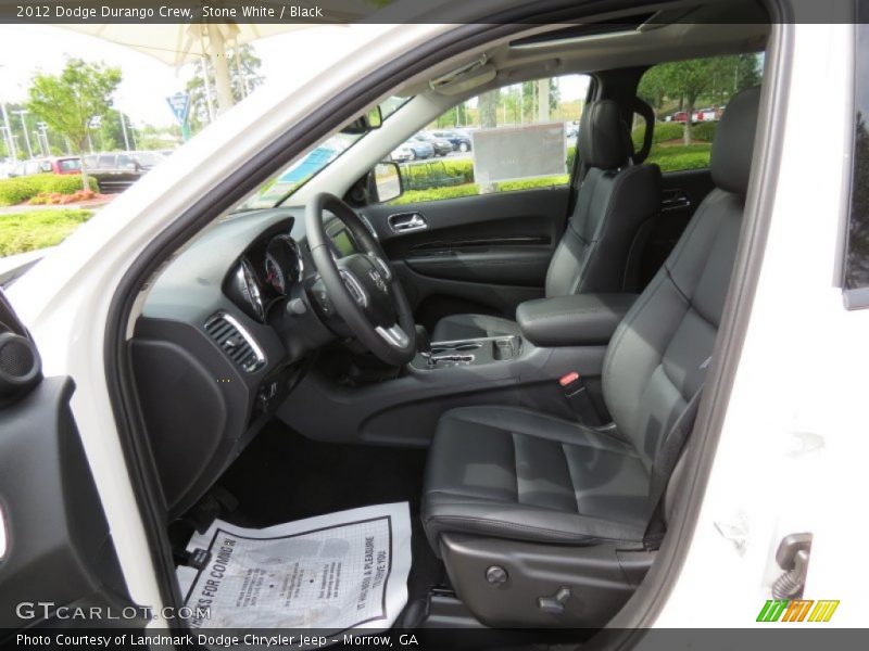 Stone White / Black 2012 Dodge Durango Crew