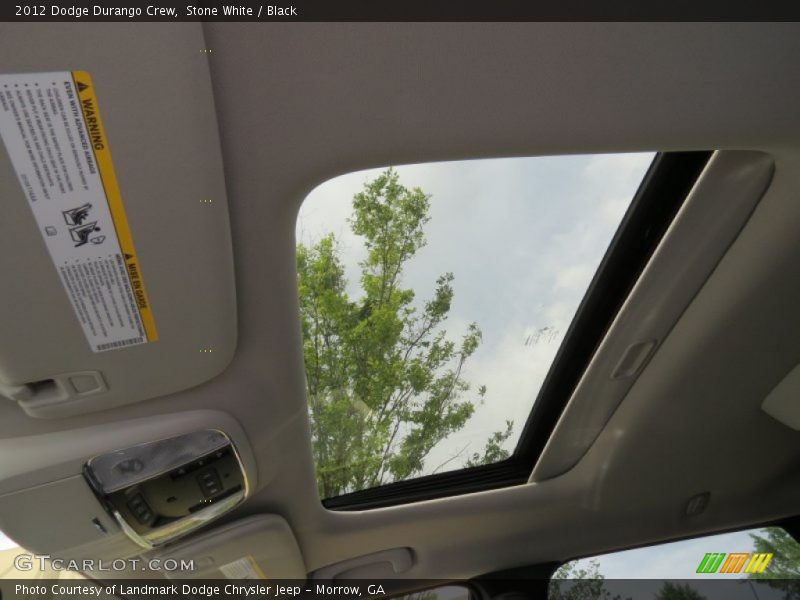 Stone White / Black 2012 Dodge Durango Crew