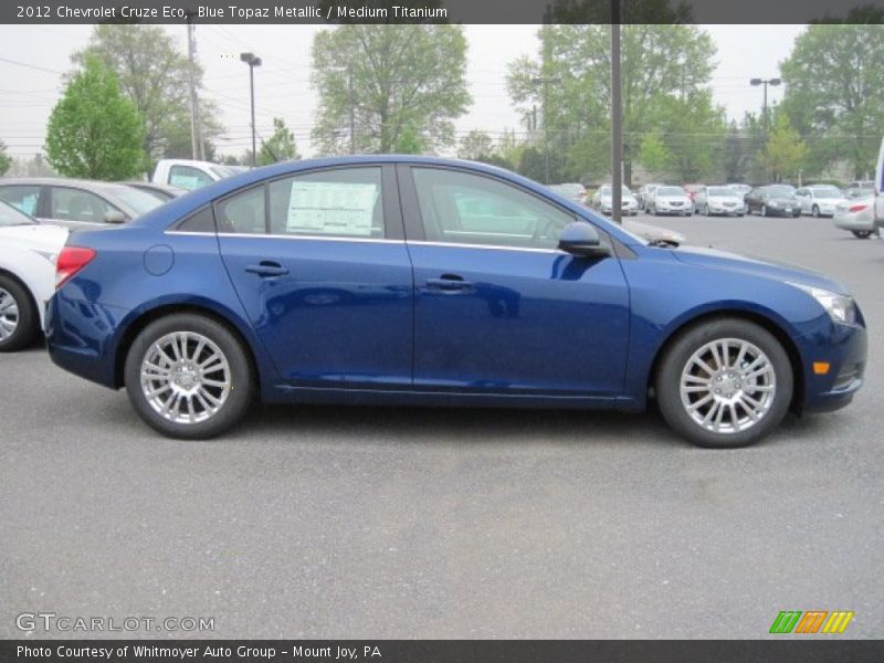Blue Topaz Metallic / Medium Titanium 2012 Chevrolet Cruze Eco