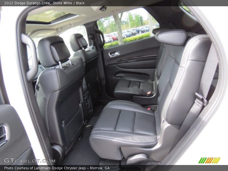 Stone White / Black 2012 Dodge Durango Crew