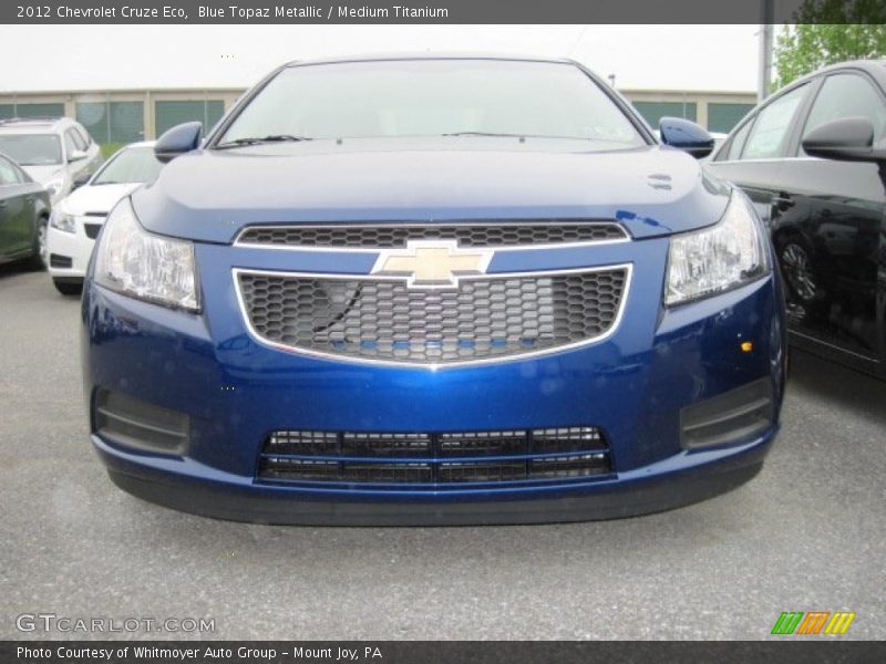 Blue Topaz Metallic / Medium Titanium 2012 Chevrolet Cruze Eco