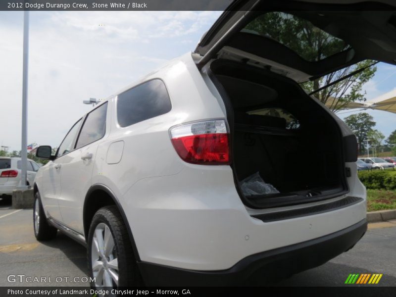 Stone White / Black 2012 Dodge Durango Crew