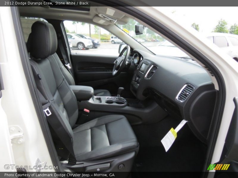 Stone White / Black 2012 Dodge Durango Crew