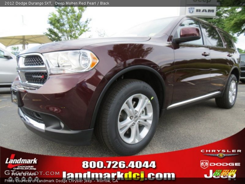 Deep Molten Red Pearl / Black 2012 Dodge Durango SXT