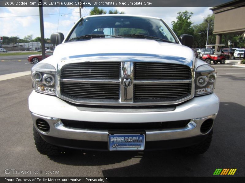 Bright White / Medium Slate Gray 2006 Dodge Ram 2500 Laramie Quad Cab 4x4