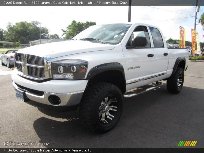 Bright White / Medium Slate Gray 2006 Dodge Ram 2500 Laramie Quad Cab 4x4