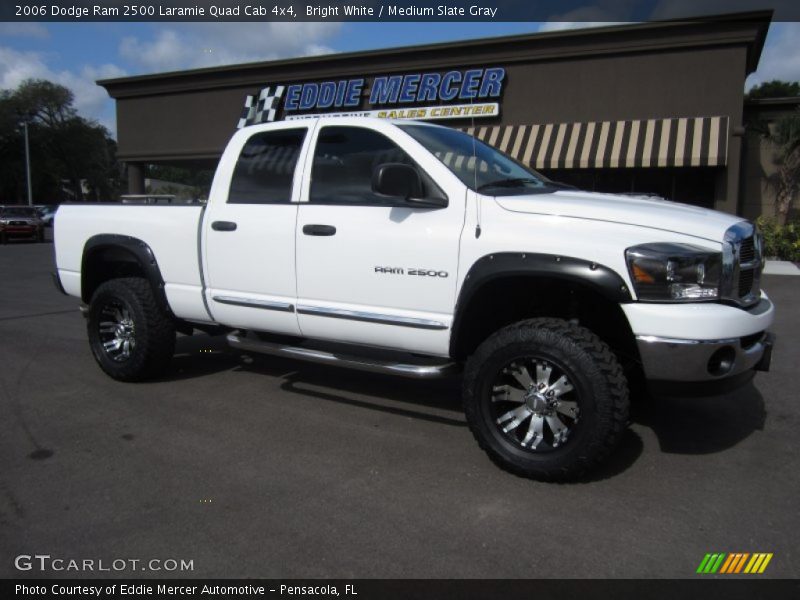 Bright White / Medium Slate Gray 2006 Dodge Ram 2500 Laramie Quad Cab 4x4