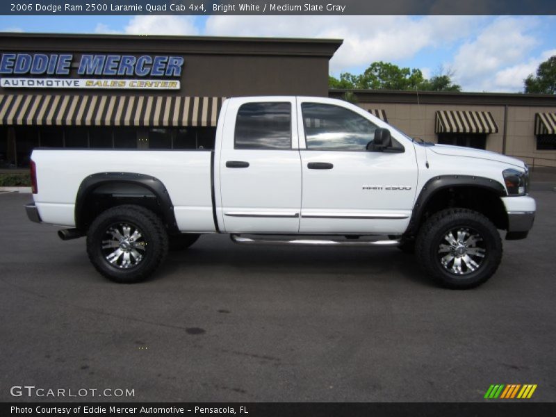 Bright White / Medium Slate Gray 2006 Dodge Ram 2500 Laramie Quad Cab 4x4
