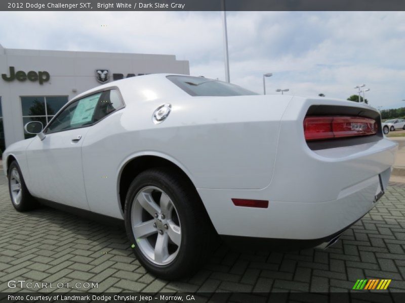 Bright White / Dark Slate Gray 2012 Dodge Challenger SXT