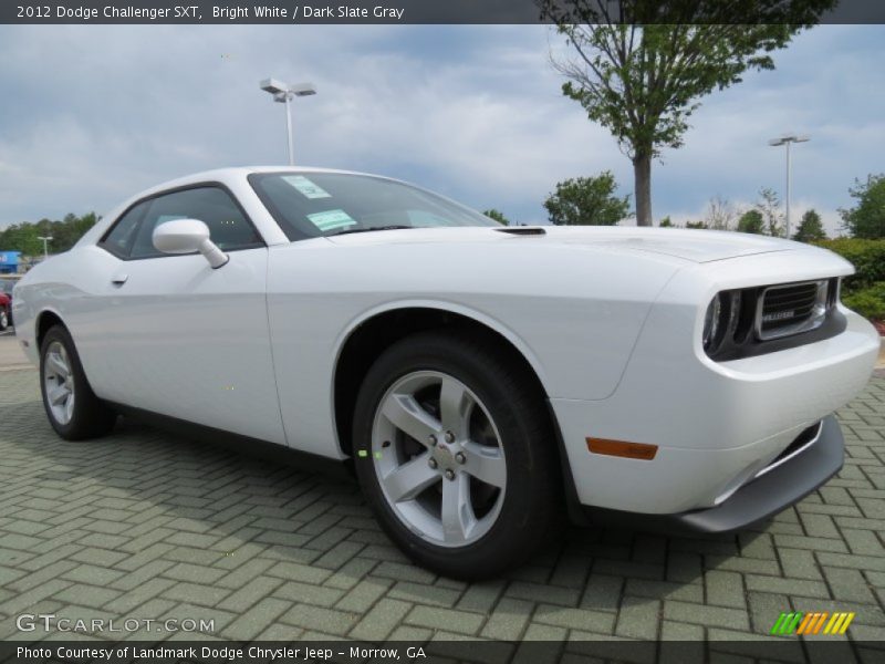 Bright White / Dark Slate Gray 2012 Dodge Challenger SXT