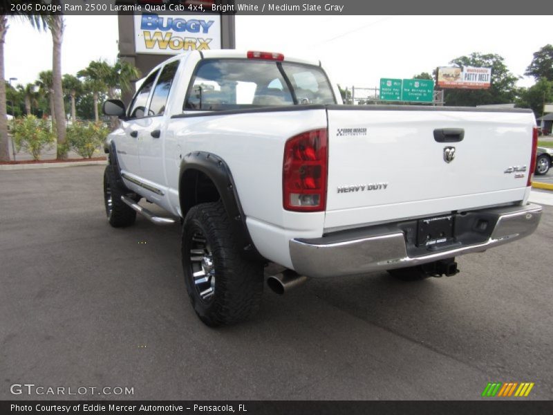 Bright White / Medium Slate Gray 2006 Dodge Ram 2500 Laramie Quad Cab 4x4