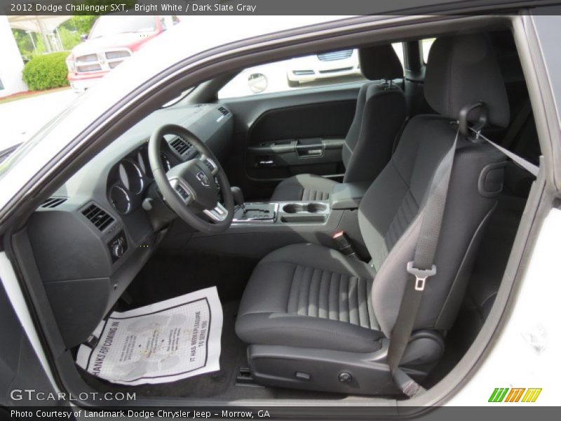 Bright White / Dark Slate Gray 2012 Dodge Challenger SXT
