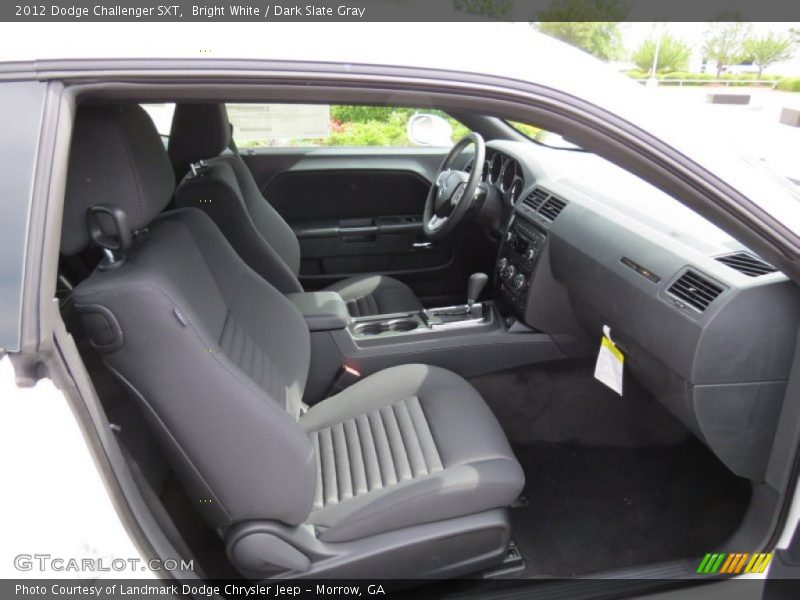 Bright White / Dark Slate Gray 2012 Dodge Challenger SXT