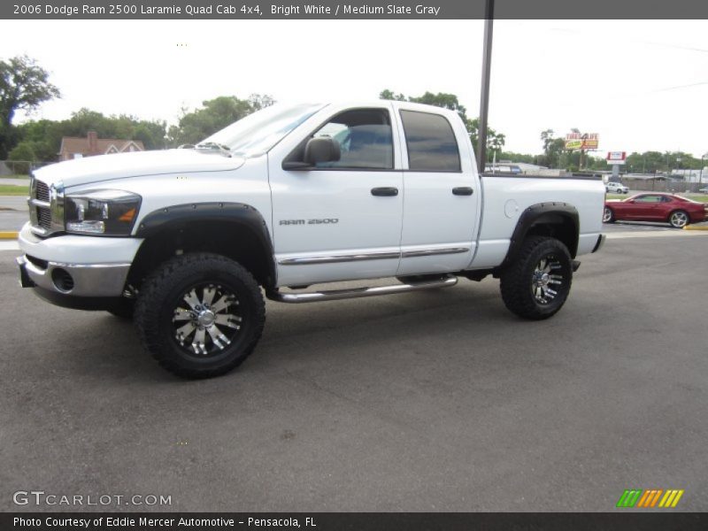 Bright White / Medium Slate Gray 2006 Dodge Ram 2500 Laramie Quad Cab 4x4