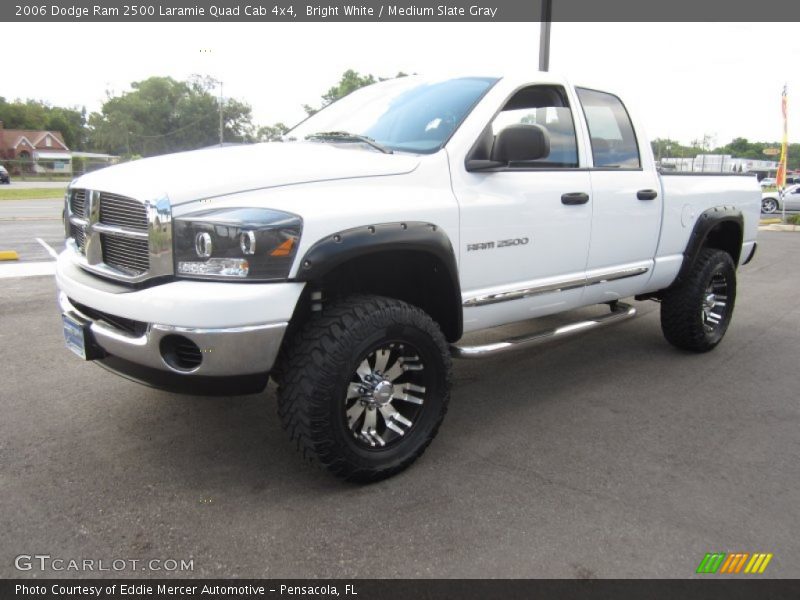 Bright White / Medium Slate Gray 2006 Dodge Ram 2500 Laramie Quad Cab 4x4